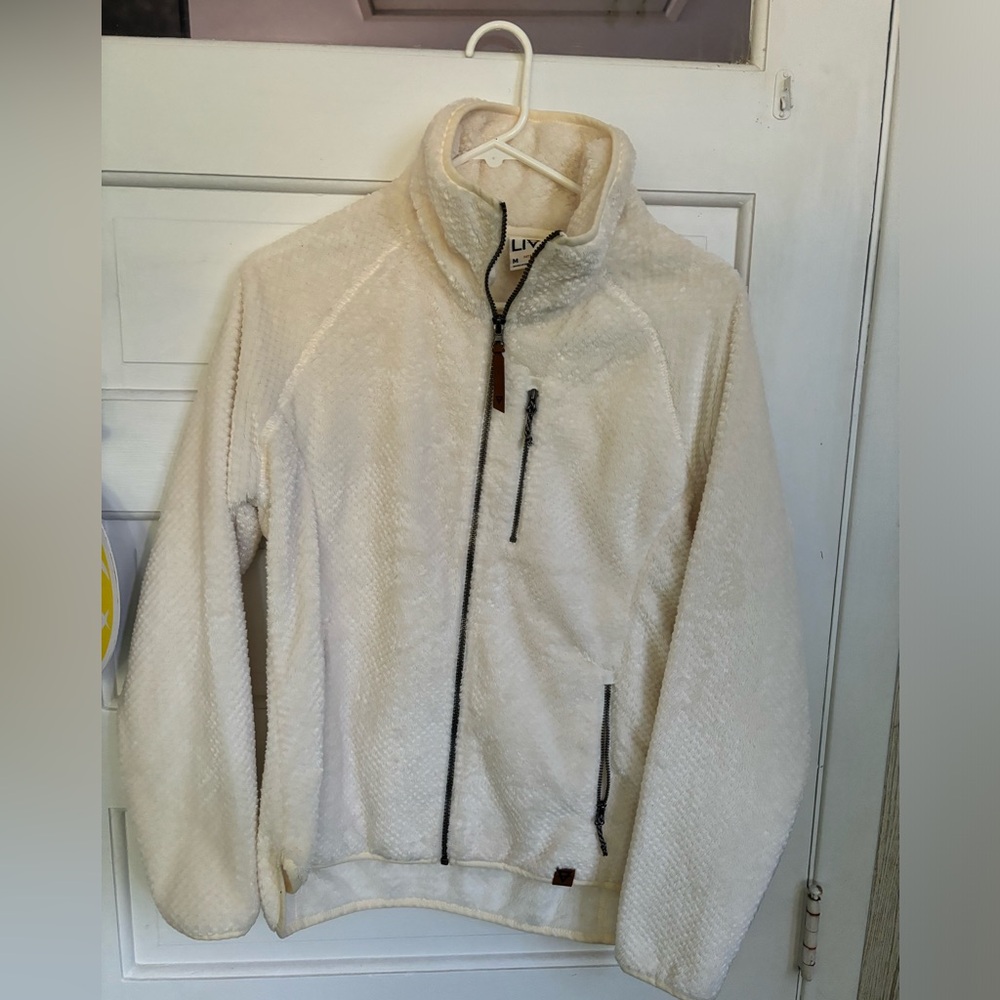 LIV White Fuzzy Jacket
